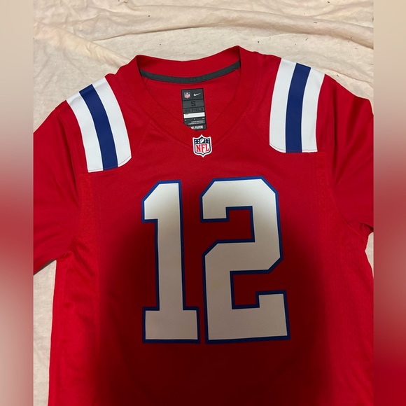 NFL New England Patriots alternate red Tom Brady jersey size S like new - Picture 4 of 5